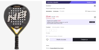 Pala de Padel Enebe Cross Amarillo 2022 por 22.95€ (Cuenta Nueva 13.77€)