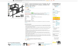 Soporte de TV 37-75" Perlegear por 24,99€