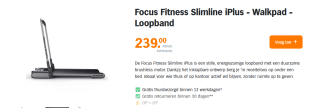 Focus Fitness - Slimline iPlus - Loopband - Walkpad - Compact Design voor €239 in de AH voordeelshop