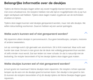 Gratis kleine deukjes laten repareren voor Klanten Centraal Beheer