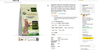 Applaws Natural completo alimento Seco Gatos sin Granos Pollo con Extra de Cordero 7.5kg por 24,34€