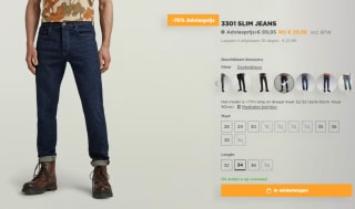 G-Star Spijkerbroek - slim fit - voor €29,98 bij G-Star