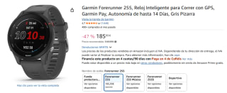 Garmin Reloj smartwatch Forerunner 255 por 185,93€