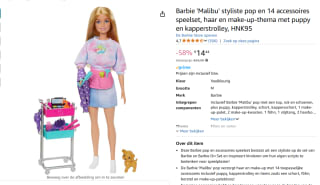 Barbie Malbu Stylst Pop voor €14,44 bij Amazon