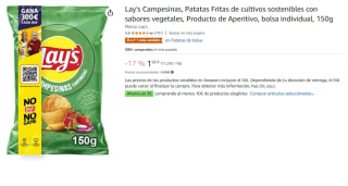 6 Bolsas de Lay's Campesinas Patatas Fritas 150g por 6.99€