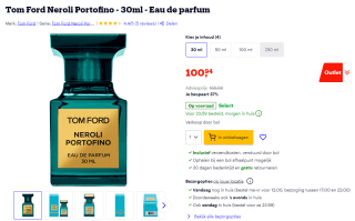Tom Ford Neroli Portofino 30ml eau de parfum voor €100,94 bij Bol
