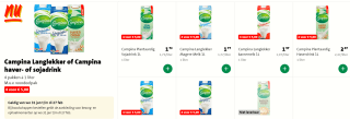 Campina Langlekker of Campina haver- of sojadrink 4 pakken à 1 liter voor €5 bij de Jumbo
