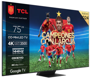 TV QD-MiniLED 75" TCL 75C855, QLED PRO 4K HDR Premium, Smart TV Google TV por 1.299€
