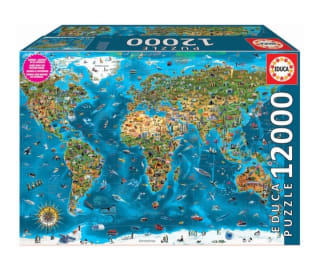 Educa Borrás Puzzle 12000 piezas Maravillas del Mundo por 60€.
