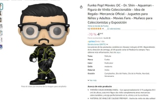 figura Funko Pop Movies: DC - Dr. Shin - Aquaman por 4,84€