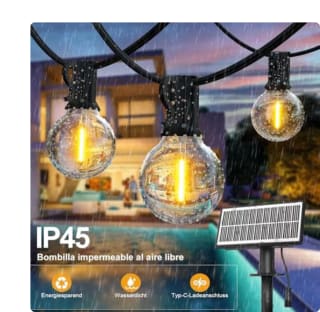 Guirnalda Solar Exterior con 25+1 G40 LED por solo 22,49€