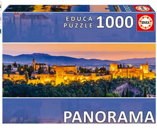 La Alhambra Granada Puzzle de 1000 Piezas en Formato panorámico de la marca Educa por 6,50€