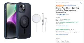 Funda iPhone con Magsafe + Cargador Inalámbrico $152 | Mercado Libre