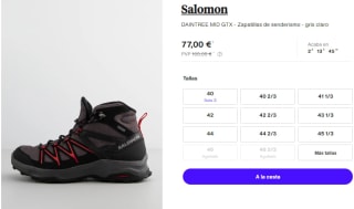 Zapatillas senderismo para Hombre Salomon DAINTREE MID GORE-TEX por 62€