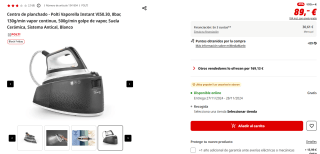 Centro de planchado Polti Vaporella Instant VI50.30 por 89€
