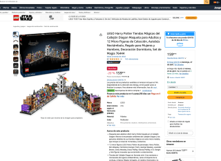 LEGO Harry Potter Tiendas Mágicas del Callejón Diagon por 159,99€