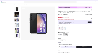 Móvil Samsung Galaxy A54 5G 8GB 256GB por 312,34€ (Nuevos usuarios por 187,40€)