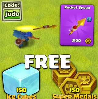 Gratis 150 Ice Cubes & Super Troop Medals in Clash of Clans