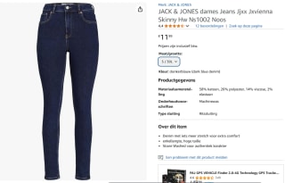 JACK & JONES Jxvienna Skinny Damesjeans voor €11,99 bij Amazon