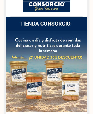 -30% descuento en la segunda unidad seleccionados (mejillones, salmón,etc)