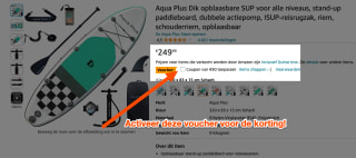 Aqua Plus Opblaasbare SUP voor €163,48 bij Amazon (na activeren coupon)