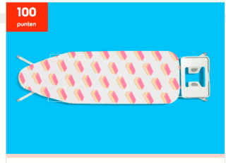 gratis limited edition strijkplankovertrek bij inlevering van 100 HEMA punten