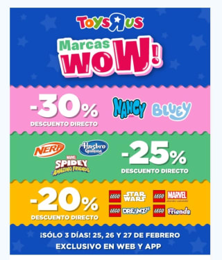 ToysRus hasta -30% de Descuento.