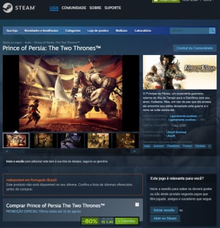 Jogo: Prince of Persia: The Two Thrones para PC - R$ 5,99