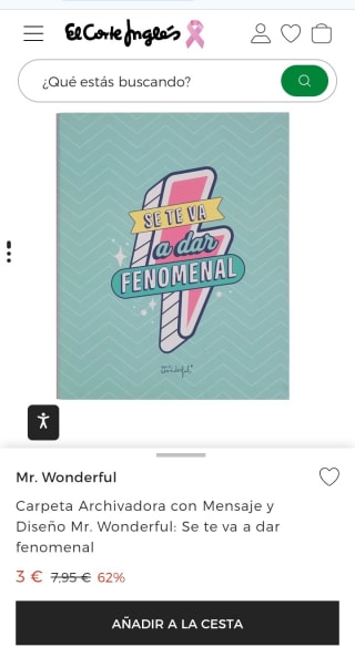 Carpeta Archivadora Mr.Wonderful por 3€.