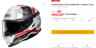 Casco moto SHOEI GT-AIR 2-APERTURA por 399€