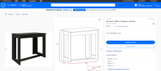 Escritorio TuHome Office 4 Wengue por $24.990