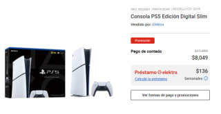 PS5 Digital Slim por $6,841 en Elektra con Bitcoin