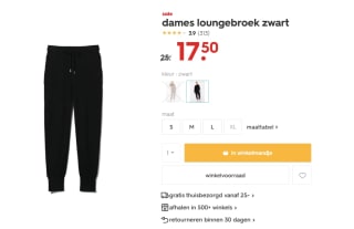 Dames Loungebroek voor €17.50 bij de Hema