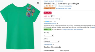 Camiseta Springfield mujer por 5,99€ en varios modelos y tallas