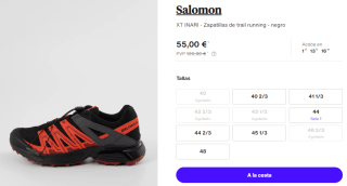 Zapatillas de trail running de hombre XT Inari Salomon por 55€