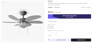 Ventilador de Techo con Luz Cecotec EnergySilence Aero 350 por 29.99€