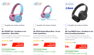 Tot 20% kassakorting op koptelefoons en oortjes van bekende merken bij Bol