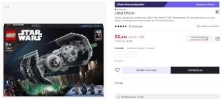 Lego Star Wars 75347 Bombardero TIE por 47,38€ (cuenta nueva 40,64€)