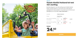 Walibi holland voor 24,50 euro per ticket