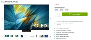 Samsung OLED S95F 77" Titanium, Zwart voor €3.598 bij Plasmavisie