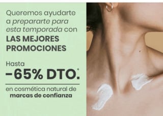 Hasta 65% dto en cosmética e higiene natural