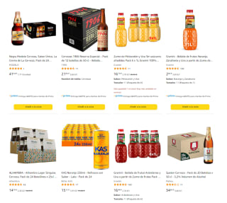 Ahorra 20% por cada 40 € de compra en bebidas