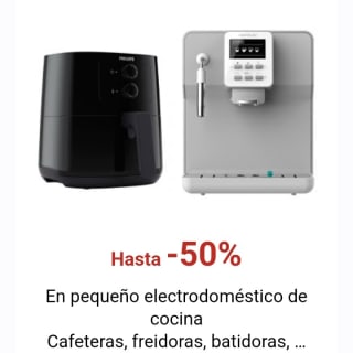 Hasta -50% de Descuento Electrodomésticos de Cocina.
