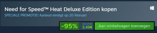 Need for Speed Heat Deluxe Edition voor €3,49 bij Steam