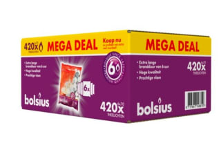 Korting bij Kruidvat op BOLSIUS THEELICHTEN 6 x 70 stuks