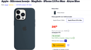 Apple - Siliconen hoesje - MagSafe - iPhone 13 Pro Max - Abyss Blue voor €29,16 bij Bol