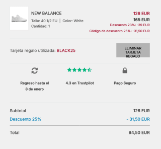 Zapatillas New Balance 550 Hombre por 63,90€ por solo 94,50€