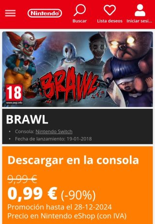 Brawl Nintendo Switch por 0,99€.