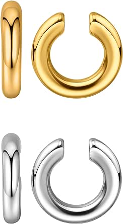 4 piezas de aretes sin perforación por $100 en Amazon