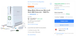 Mega Bloks Showcase Xbox 360 Colección por $1,650 | Descuento Mercado Libre